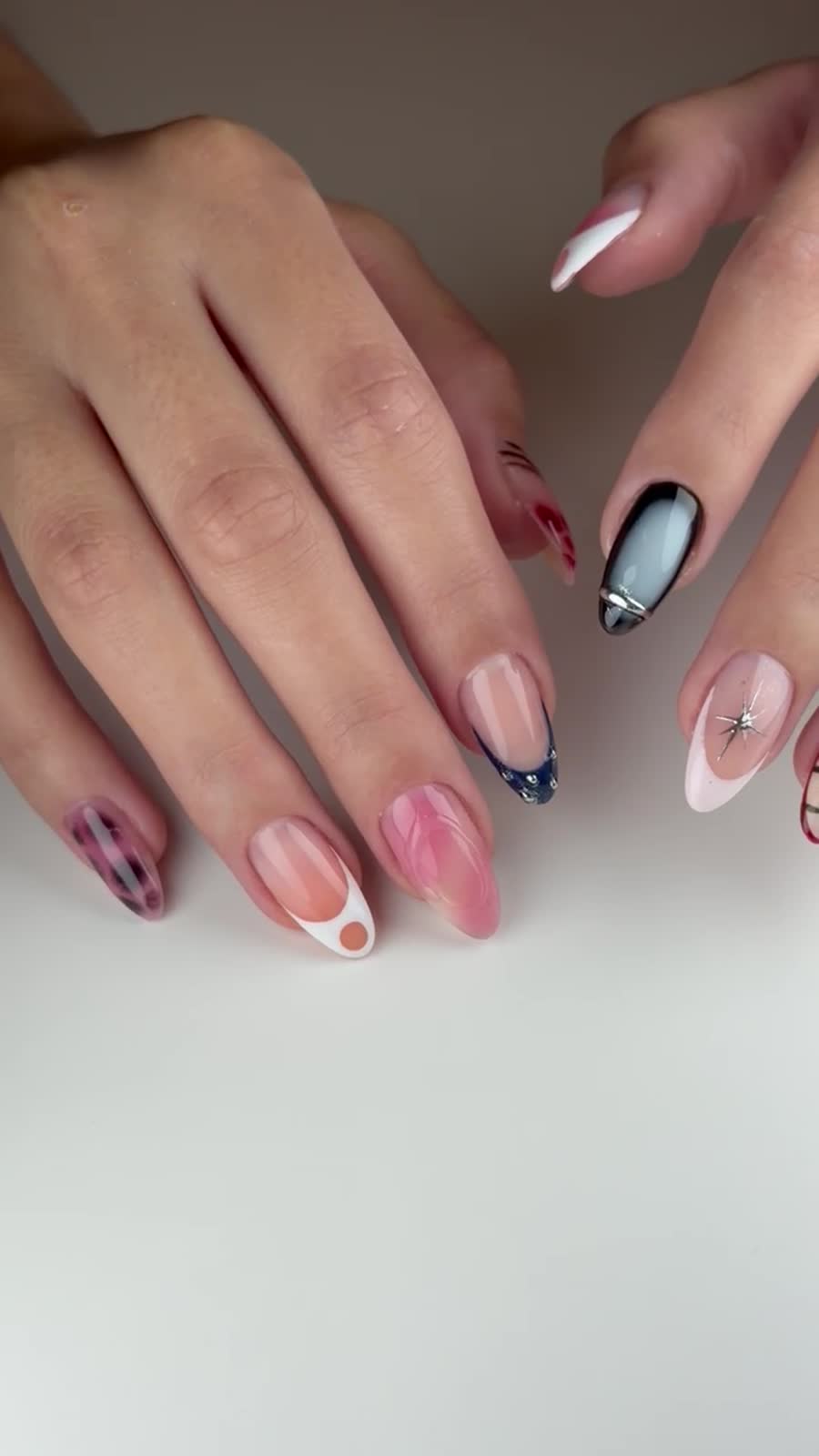 Vídeo de Manicura rusa combinada